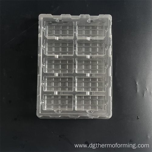 clamshell vacuum forming PET blister packaging tray